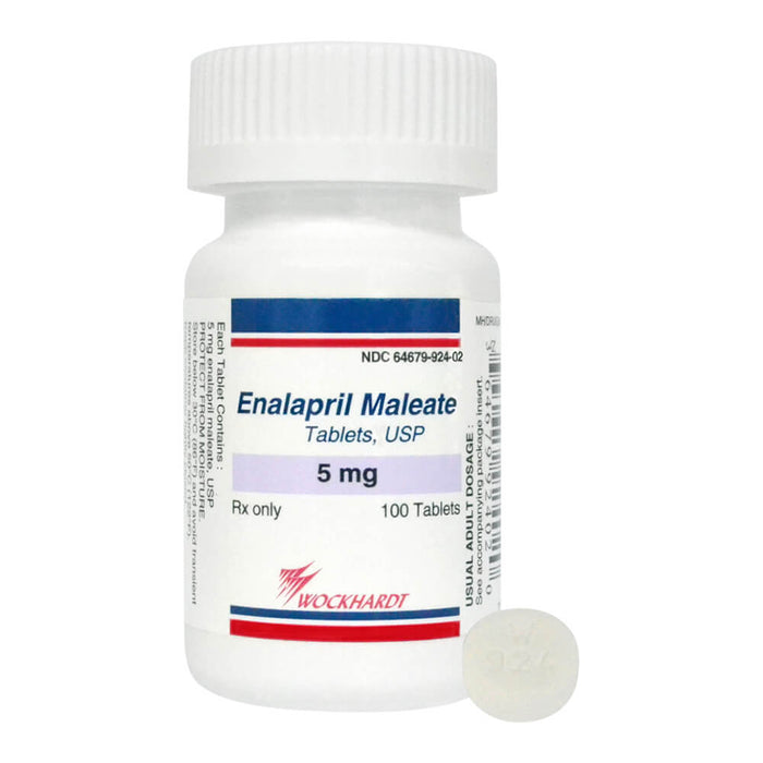 Rx Enalapril Tablets - Rx Enalapril, 5 mg x 100 Tablets  