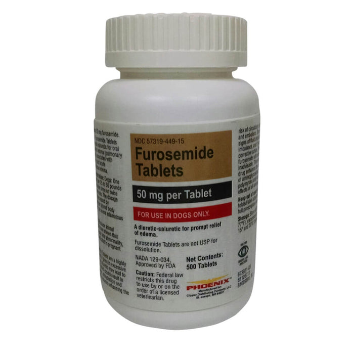 Rx Furosemide Tablets - Rx Furosemide, 50mg x 500 Tablets  