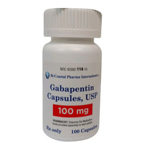 Rx Gabapentin Capsules - Rx Gabapentin, 100mg x 100 Capsules  