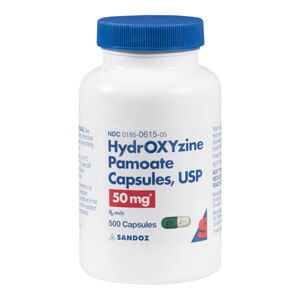 Rx Hydroxyzine Capsules - Rx Hydroxyzine, 50mg x 500 Capsules  