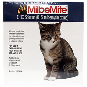 Rx MilbeMite 0.1% Otic Solution, 20 Tubes -   