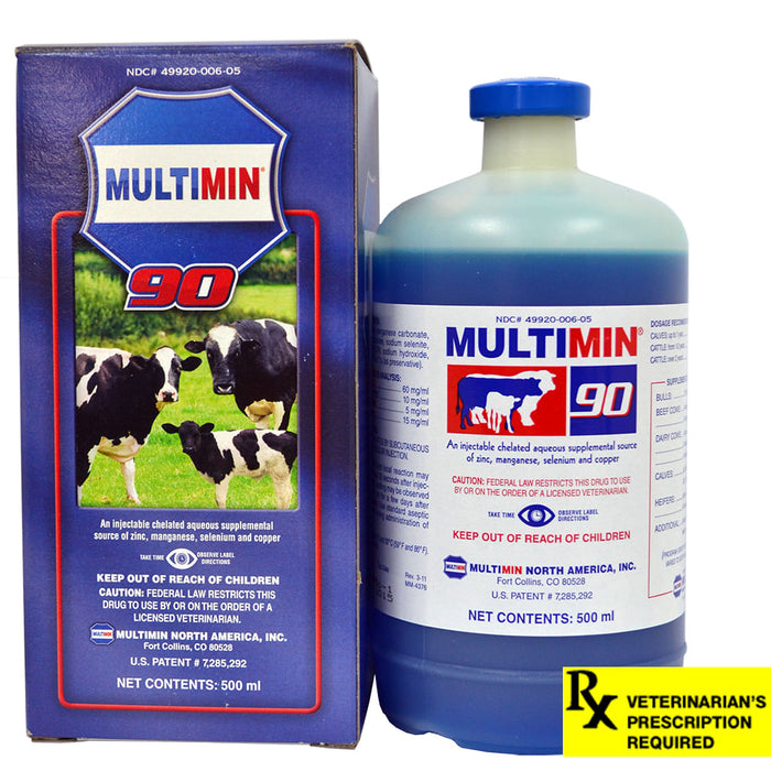 Multimin 90 Injection for Cattle - Rx Multimin 90 Inj for Cattle, 500 ml  