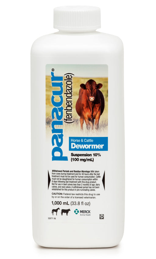 Panacur Suspension 10% for Horses and Cattle - Rx Panacur, 10% Suspension, Horse & Cattle, 1000ml  