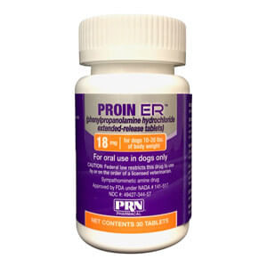 Rx Proin ER for Dogs - Rx Proin ER, 18mg, 10-20 lb, 30 Tablets  