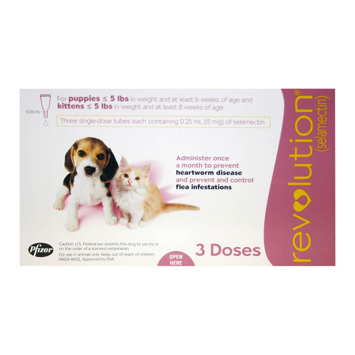 Rx Revolution, Canine/Feline - Rx Revolution, Canine/Feline 0-5 lb, 3 Month  