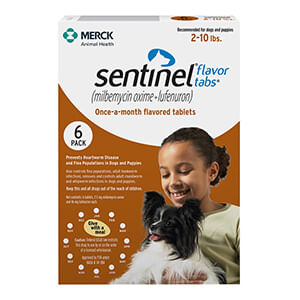 Rx Sentinel® Flavor Tabs® for Dogs - Rx Sentinel, 2-10 lb, 6 Tablets  