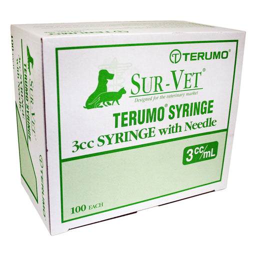 Rx Terumo SUR-VET Syringe w/Needle, 3 cc LL, 100 ct - Rx Terumo SUR-VET Syringe w/Needle, 3cc LL with 22g x 3/4, 100 ct  