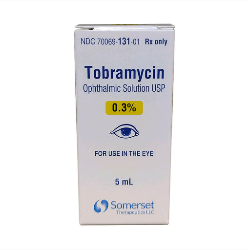 Rx Tobramycin Opth Solution 0.3%, 5ml bottle -   