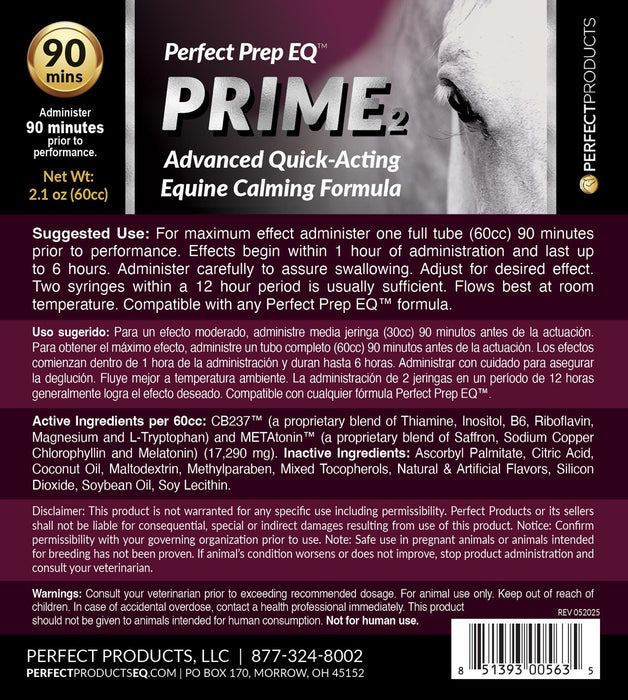 Perfect Prep EQ Prime Focus Paste for Horses, 60 cc