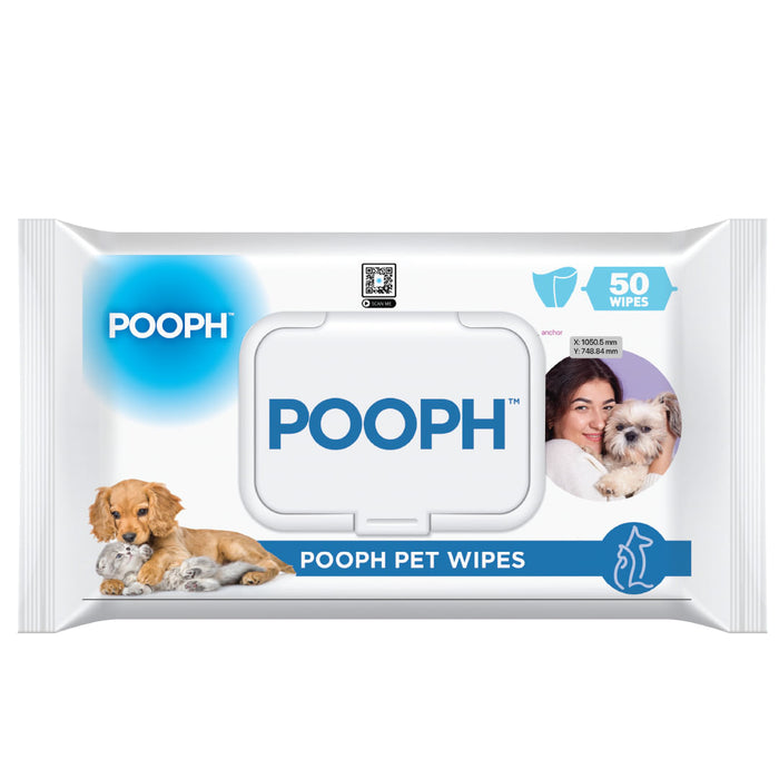 Pooph Pet Wipes Pack, 50 ct - 50 ct 50 ct 