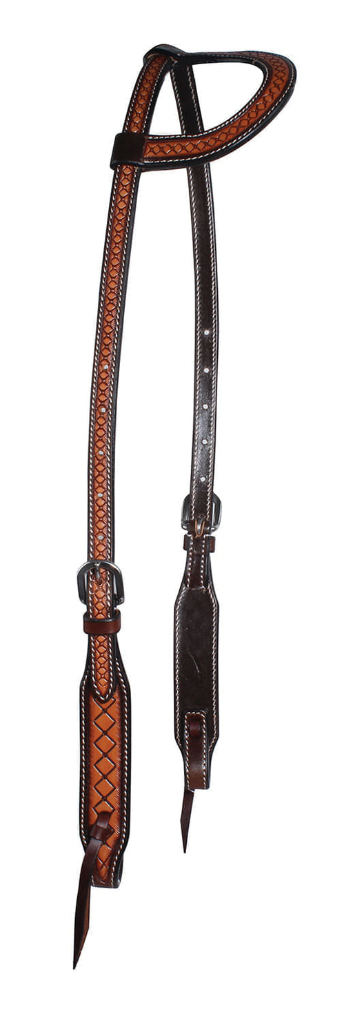 Professional's Choice Crosshatch One Ear Headstall, Brown -   