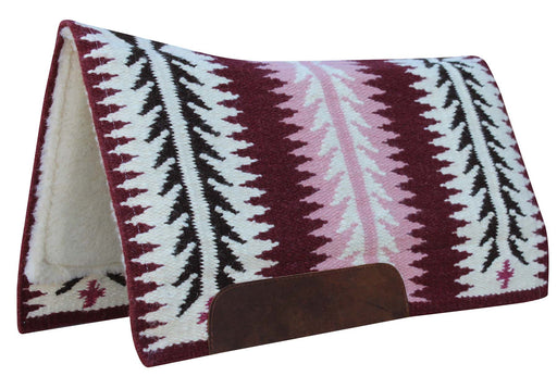 Professional's Choice "Ventana" Wool Saddle Pad - Cranberry 30 in x 34 in 