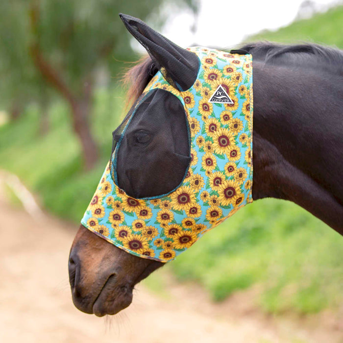 Professional's Choice Comfort Fit Lycra Fly Mask - Sunflower Horse 