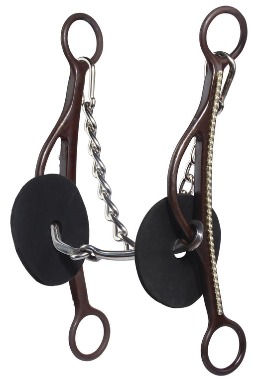 Brittany Pozzi Long Gag Smooth Snaffle Bit - Stainless Steel  