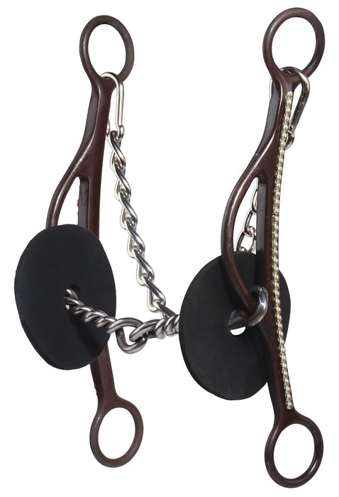 Brittany Pozzi Long Gag Twisted Wire Snaffle Bit - Stainless Steel  