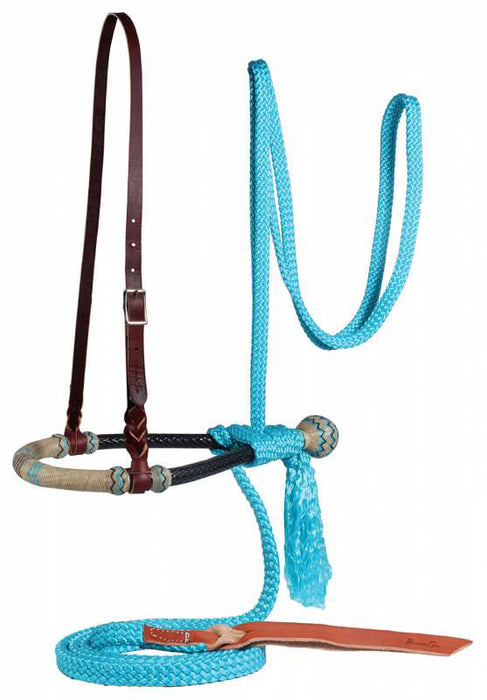 Complete Bosal & Mecate Set - Turquoise/Black  