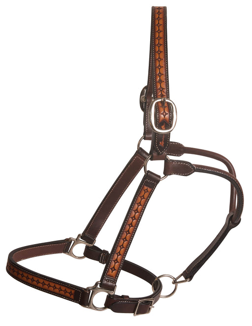 Diamond Adjustable Leather Halter - Horse  