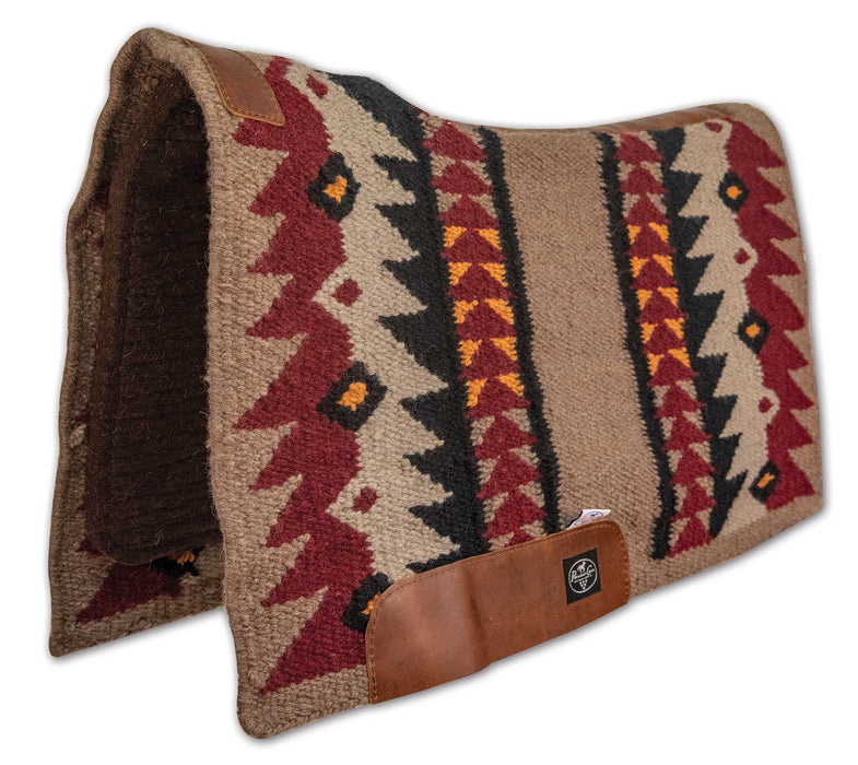 Fuse Saddle Pad, 3/4"x 33 x 38 - Taupe/Wine  