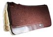 Steam-Pressed Saddle Pad with Fleece Bottom - Chocolate  