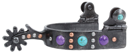 Professional's Choice Stone Dot Spurs - Purple/Turquoise 1 in 