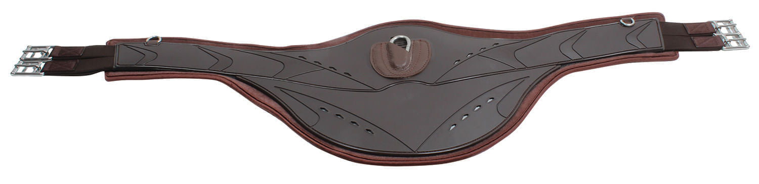 Professional's Choice Contoured Monoflap Belly Guard Girth, Chocolate - 26 in  