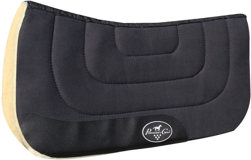 Professional's Choice Contoured Wool Saddle Pad, 31" x 32" - Black  