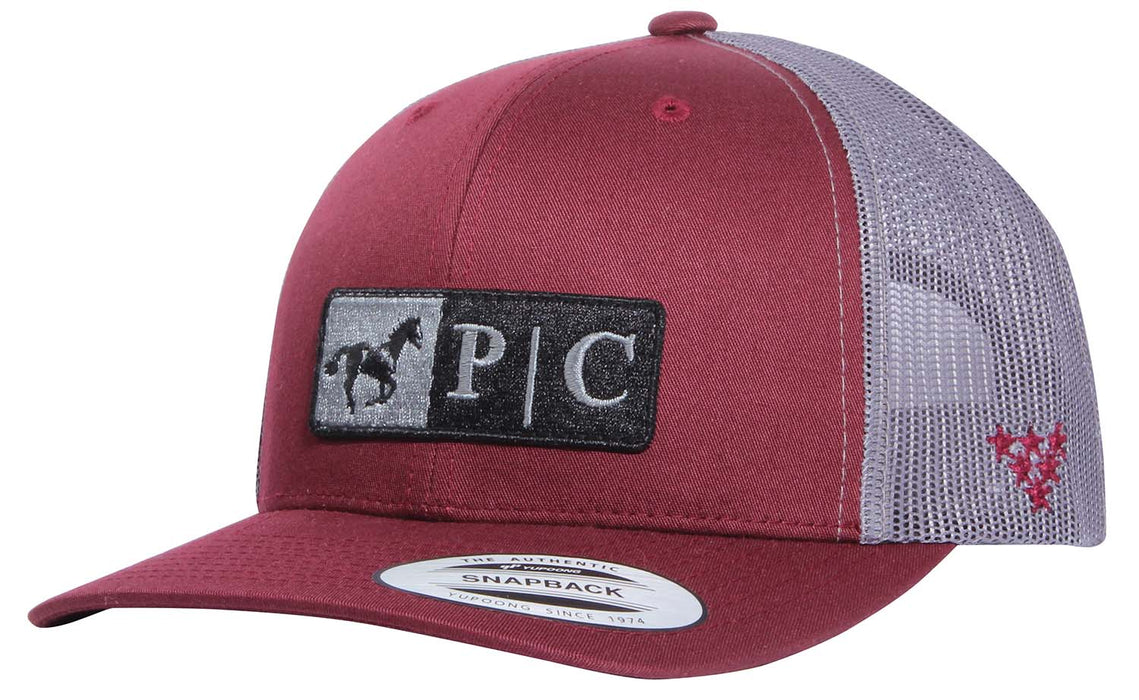 Professional's Choice 2-Tone Trucker Hat, Burgundy/Gray -   