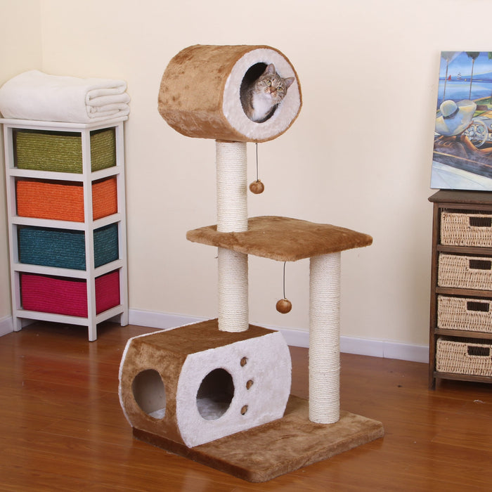 Multi-Level Fleece Cat House -   