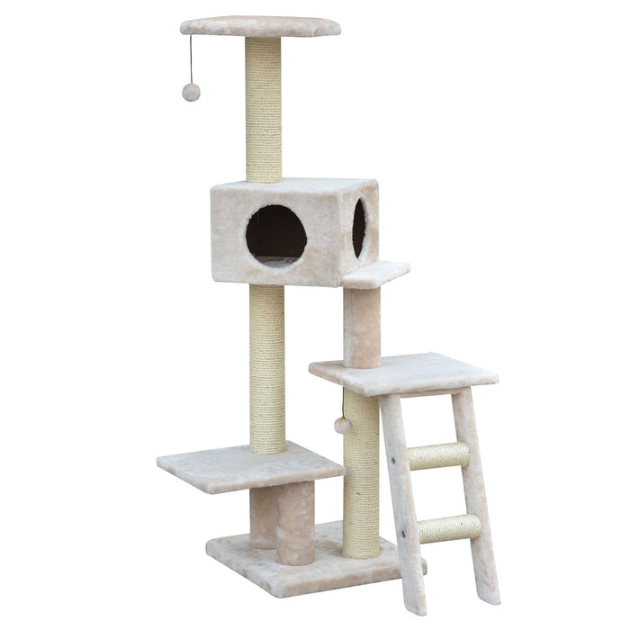 Fleece Cat Condo, Natural Color -   