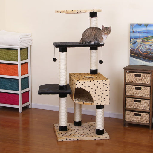 Leopard Print Cat Furniture, 22" x 22" x 55" -   