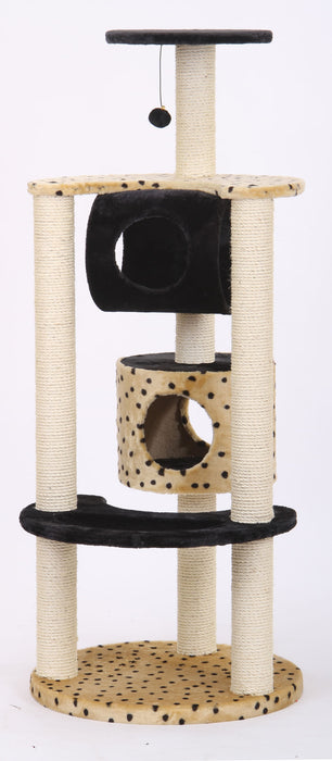 Multi-Level Leopard Print Cat House -   