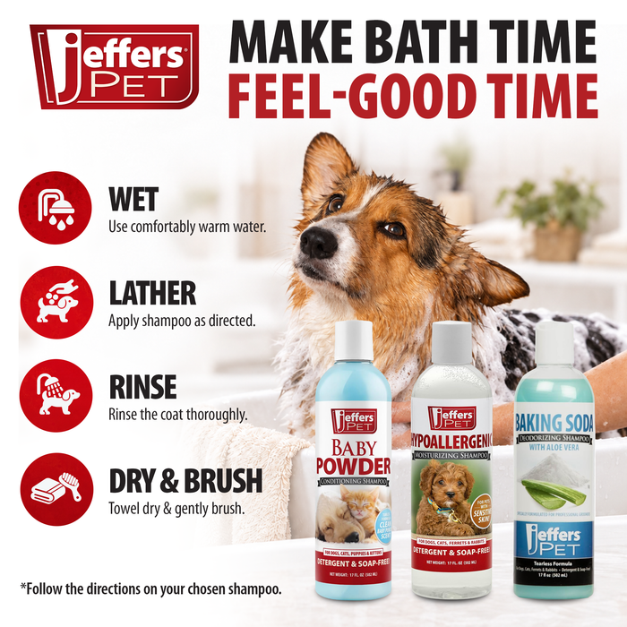 Jeffers Hypoallergenic Moisturizing Pet Shampoo for Sensitive Skin