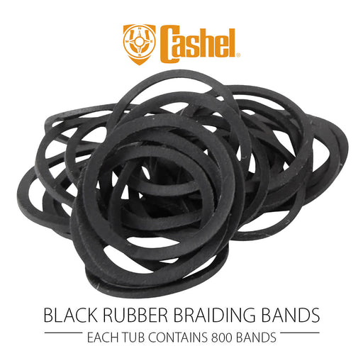 Cashel Rubber Braiding Bands, 800 count - Black  