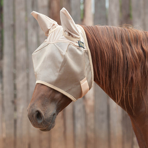 Cashel Economy Fly Mask with Ears, Gold - Horse  