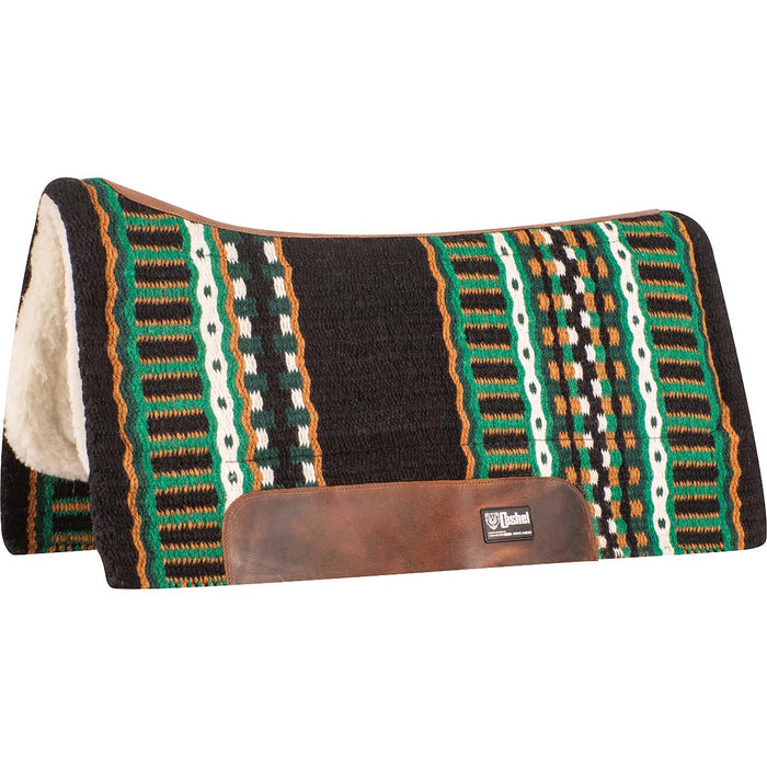 Cashel Blanket Top Performance Saddle Pad - Black & Green 32" x 34" Black & Green