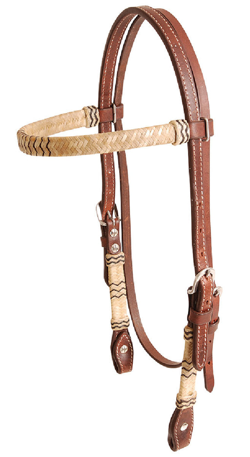 Cashel Rawhide Browband Headstall - Brown Brown 