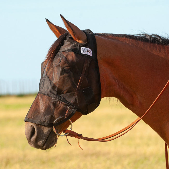 Quiet Ride Fly Mask with Long Nose Color Black