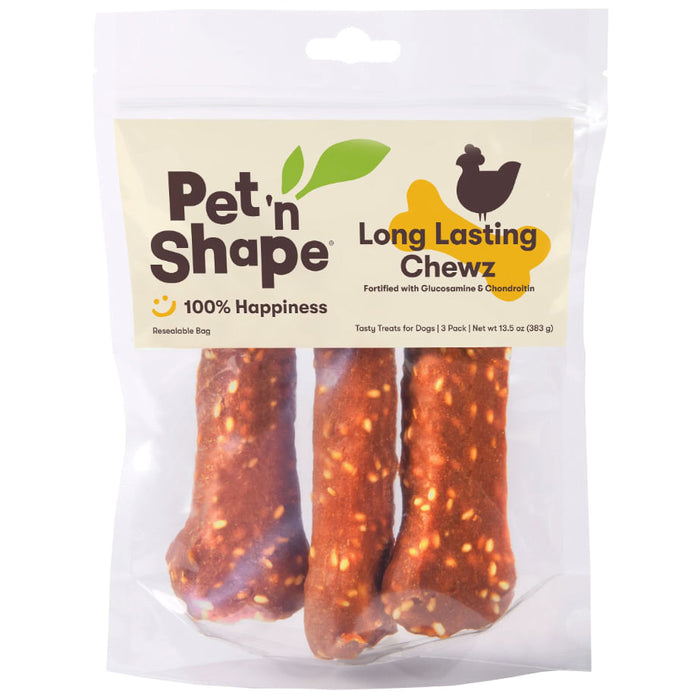 6" Long Lasting Chicken Chews - 3 Pack  