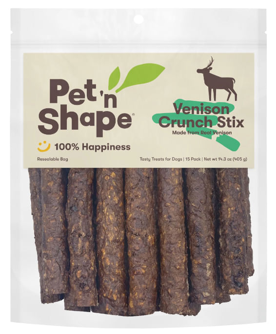 Pet n Shape Venison Crunch Stix - Pet n Shape Venison Crunch Stix, 15 ct  