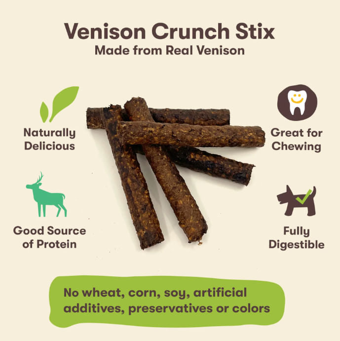 Pet n Shape Venison Crunch Stix - Pet n Shape Venison Crunch Stix, 15 ct  