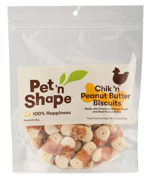 Pet n Shape Chik 'n Peanut Butter Biscuits, 12 oz -   