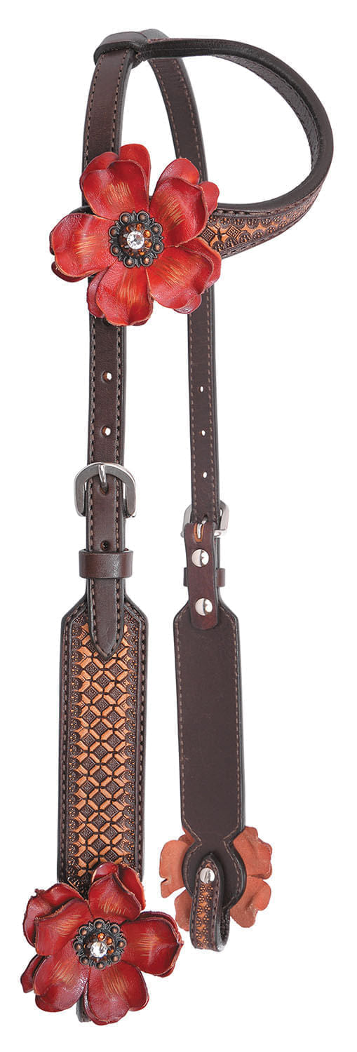 Reinsman Sarah Rose Vintage Sliding Ear Headstall -   