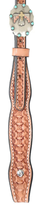 Circle Y Windsor One Ear Headstall, Full - Light Brown Full 