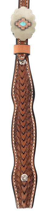 Circle Y Dawson One Ear Headstall, Full - Old West Brown Full 