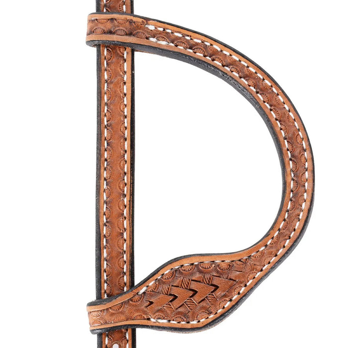 Circle Y Dawson One Ear Headstall, Full - Old West Brown Full 