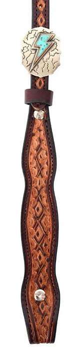 Circle Y Montana One Ear Headstall, Full - Vintage Brown Full 