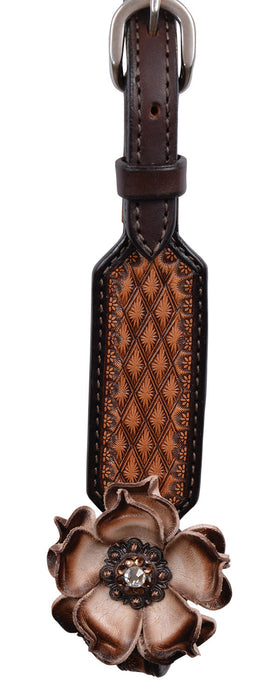 Circle Y Dusty Rose Vintage One Ear Headstall, Full - Vintage Brown Full 