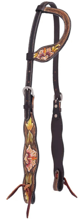 Circle Y Texas Grace One Ear Headstall, Full - Chocolate Brown Full 