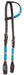 Circle Y Turquoise Round Up One Ear Headstall, Full - Regular Oil Brown Full 