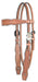 Circle Y Windsor Browband Headstall, Full - Light Brown Full 